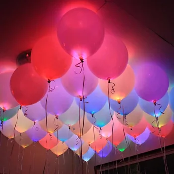 10/50шт LED Flash Балон High Bright Балон Flash Lamp Лампа Балон Birthday Paper Flashlight Балон Party Wedding Decoration