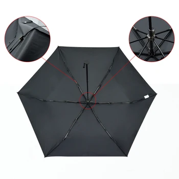 Ултра лек 3 сгъваем чадър от въглеродни влакна супер мини сипаничав чадър, лек, малък размер