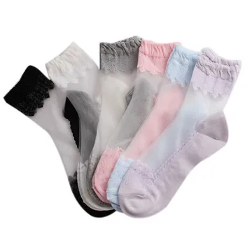 Дамски дантелени Чорапи 2021 Лятна Мода Секси Прозрачни Свободни Тънки Чорапи Дамски нескользящие-Тънки Чорапи, Дамски