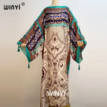 Cotton robe femme hiver рокля Elegant Long Sleeve мюсюлмански комплекти Splicing Stripe Print Female dresses Vestdios абая