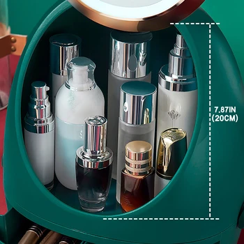 LED Cosmetic Storage Box HD Mirror Makeup Organizer Beauty Boxes Тенис на Прахоустойчив Органайзер за Бижута Makeup Box Dropshipping