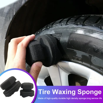 Hex Grip Applicator Handheld Tire Waxing Sponge Car Wheel Шайба Tire Tire Dressing Tools High Density Black Wax Applicator