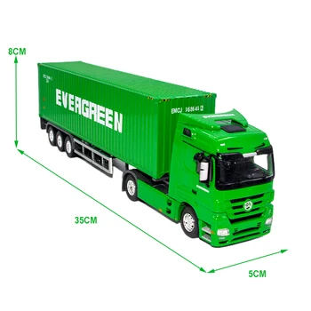 1:50 Evergreen Benz container truck Marine alloy truck model