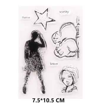 2021 New Beauty Star Clear Stamps САМ Scrapbooking Занаятите Доставки Гумени, Силиконови Печат Card Album Hobby ink pad Stamping