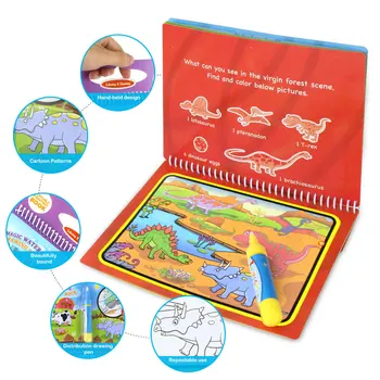 Magic Water Drawing Book Coloring Book & Magic Pen живопис Drawing board toys early education for kids gift