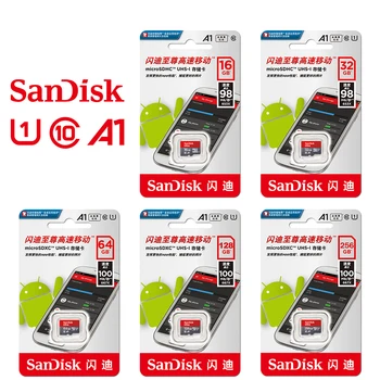 Оригинална SanDisk Micro SD Card Class10 TF Card 16gb 32gb 64gb 128gb Max 98Mb/s картата памет за samrtphone и настолен КОМПЮТЪР