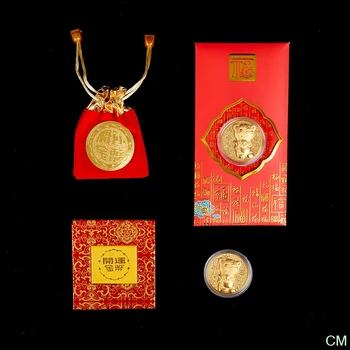 2022 Китай на Нова Година Тигър Година на Оригиналния Незабравим плик Златни Монети Занаяти