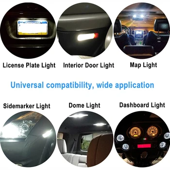 BMTxms T10 W5W 194 168 Led 3030 1SMD Клиновые Лампа Auto Dome Reading Light Car Parking Sidemarker Sidelight License Plate Lamp