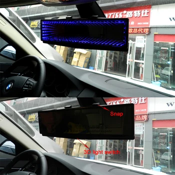 LED Голямо Поле за Универсално Преглед на Автомобила Вътрешно Огледало за Обратно виждане Автоматично Огледалото за Обратно виждане Антирефлексно Широкоугольное Повърхностно Огледало