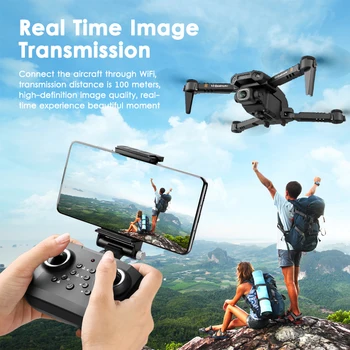 Нов Мини-Дрон LS-XT6 4k 1080P HD Camera WiFi Fpv Air Pressure Altitude Hold Сгъваем Квадрокоптер RC Drone Kid Toy GIft