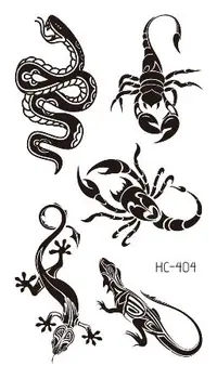 Morixi тялото татуировки етикети черен цвят сърцето геометрична змия цвете, пеперуда риба печат вода прехвърляне на временни татуировки RA086