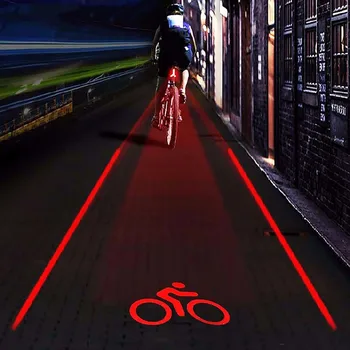 Нова Мода под Наем Светлина 2 Лазер+5 LED Задни Мотор Задна Светлина Лъч Предупреждение за Сигурност Червена Лампа аксесоари за велосипеди luz bicicleta