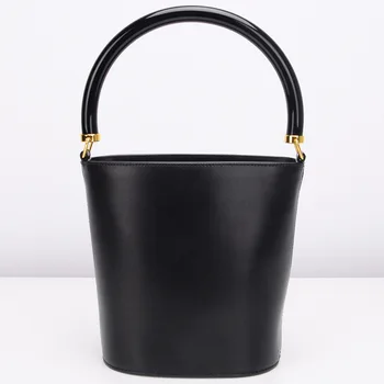 2020 new fashion women split leather small bucket bag чанта