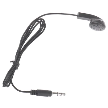 Универсален 3,5 mm Однобокий Моно Слушалки В Ушите Слушалки Слушалки за Смартфони, MP3 Черен