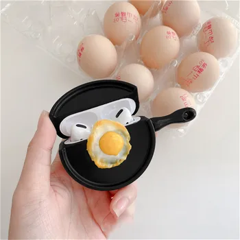За Airpods 1 2 Case Creative Pan Fried Egg Headset Cover For Airpods Pro Wireless Bluetooth Headset Силиконови Защитни Капаци