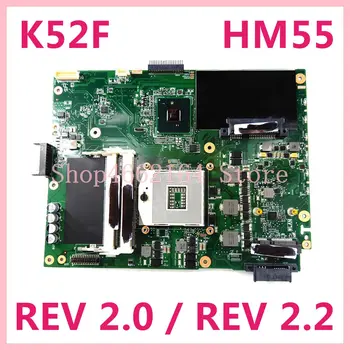 K52F REV2.0/REV2.2 дънна платка за ASUS A52F X52F K52F дънна платка на лаптоп MAINBOARD 60-NXNMB1000 Тествана Работна Безплатна доставка