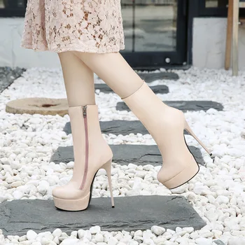 Европейската и Американската Мода Над Коляното Обувки 2020 Нов Комин Дамски Ботуши 15 См Супер Високи, с Дълги Ботуши Секси Високи обувки