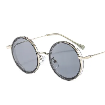 Oulylan повече от Големи Кръгли Слънчеви Очила на Жените и Мъжете Класическа Марка Метал Слънчеви Очила Нюанси Дамски Очила с UV400