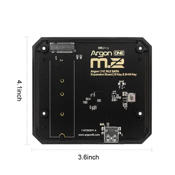 Такса за разширяване на Аргон ONE M. 2 USB 3.0 to M. 2 SATA SSD Адаптер за Raspberry Pi 4 Model B База за корпуса на Аргон ONE V2/М 2