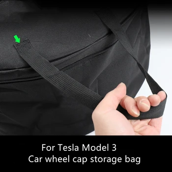 1 бр./компл. Автомобилна Капачката На Колелото Чанта За Съхранение За Tesla Model 3 Car Portable Carrying Wheel Хъб Cover Oxford Storage Bag