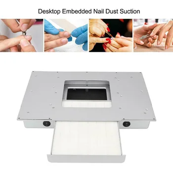 48W Нокти Dust Collector Table Embedded Нокти Dust Suction Смукателния Колектор Вакуум Вентилатор за Пречистване на Салон за Маникюр за Нокти Изкуство Аксесоар