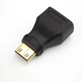 5шт Мини-HDMI-съвместим Конвертор Мъжки Към Стандартната Удлинительному Кабел Адаптер Женски Мъжки Конвертеру Позлатени 1080P