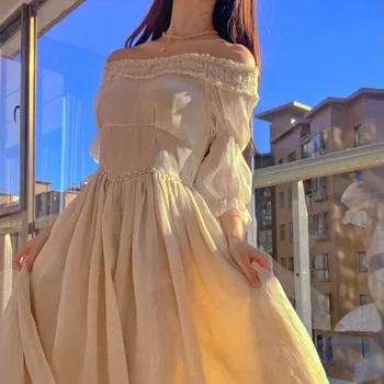 Елегантна рокля на принцеса Жени Лятна Фея Y2k Birthday Party Dress for Women 2021 Vintage Wedding Evening Victorian Dress Korean