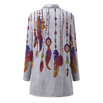 2021 Нов Стил Блуза с дълги ръкави Печатни Жилетка Женска тениска с къс ръкав Дамски модни и Ежедневни градинска облекло