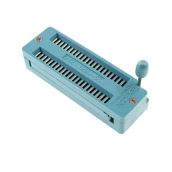 1 бр. ZIF ZIP IC & Component Socket Test Tool DIP Universal 42 Пин Разстояние 1.78 mmType Lock Seat Press-Fit Spacing 10.16 0.4 mm