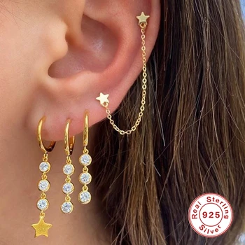 Canner Fashion 925 Sterling Silver Хоп Earring For Women Boucle Oreille Femme Luxury Huggie Earrings Fine Jewelry Accessories