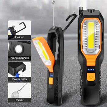 Магнит LED Work Light Car План LED Light Outdoor Фенер USB Portable Lamp for Лагер Fishing Спешно Strong Hook Fixture