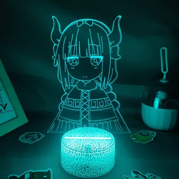 Miss Kobayashi s Dragon Maid Lava Lamp Сладурско Аниме Figure USB Led Manga RGB Night Lights Подаръци За Рожден Ден Bed Room Table Game Декор