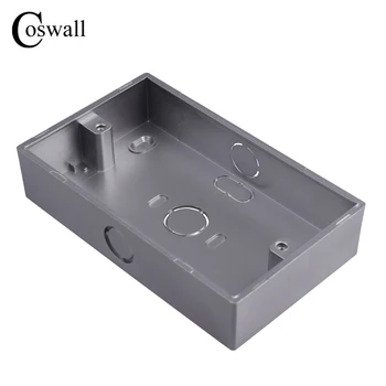 Coswall Матиран черен Сив Бял Външен кутия 146 мм*86 мм*32 мм за ключа 146*86 мм или контакти се Прилагат за всички разпоредби на повърхността на стената