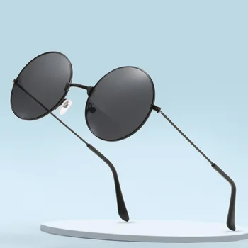 Старинните Малки Кръгли Слънчеви Очила на Жените и мъжете Марка Дизайнерски Слънчеви Очила Женски Сплав от Цветни Огледало Ретро Черен Кръг Oculos De Sol