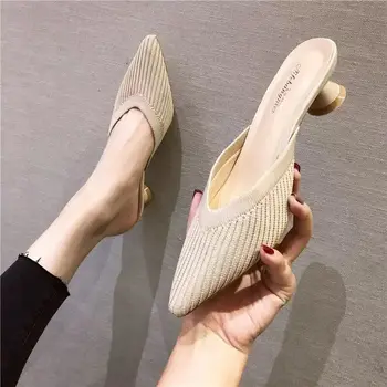 Cresfimix Women Fashion Pointed-Toe Slip on Black High Heel Shoes Lady Classic Beige-Comfort Spring Shoes & Pumps Zapatos B5973