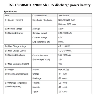 Високо качество 3.7 V 18650 MH1 3200mah Литиева Акумулаторна Батерия За LG 10A Заустване За дрона електроинструменти фенерче