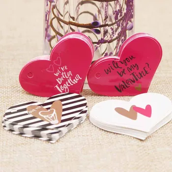Zerong сърце shape подарък етикет благодаря крафт-етикет за подаръци ,бонбони, сувенири дисплей украса етикет на етикет 5.5x4cm /3x5cm