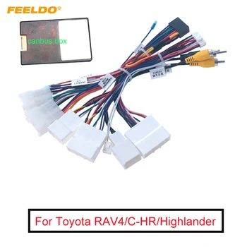 FEELDO Car 16pin Android Wire Harness Power Cable With Canbus За Toyota RAV4/C-HR/Highlander/Levin/Corolla/Camry/Reiz
