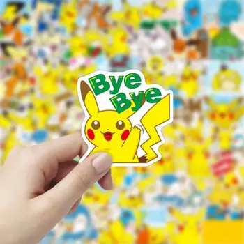 40ШТ водоустойчив карикатура детски Pokemon играчка Пикачу стикер скутер под наем мобилен телефон, лаптоп чанта забавни графити нова