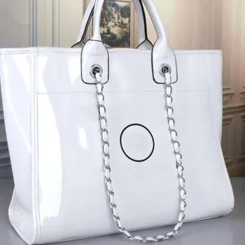 Дамска Лачена Кожа/Платно, Висок Капацитет На Рамото Crossbody Чанта Мода Париж Франция Марка Tote Bag Shopping Hand Bag
