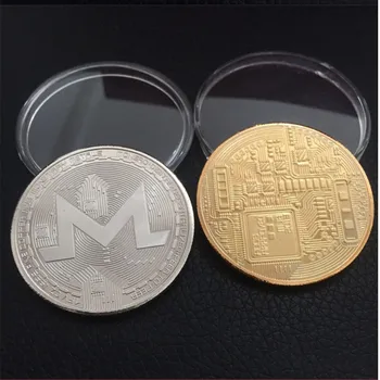 Златна/Сребърно Покритие Монета Monero Възпоменателна Монета Художествена Колекция Подарък Физическа Металната Имитация На Домашен Интериор На Партията Реплика На Монетите