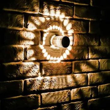 RGB Спирала Hole LED Wall Light Effect Wall Lamp With Remote Controller Colorful Wandlamp For Party Bar, Lobby KTV Home Decoration