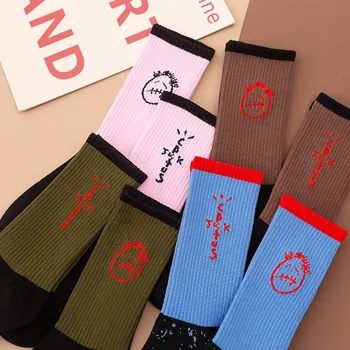 Уличната мода творчески Скот Травис чорапи интересен дизайн шаблон хип-хоп мъжки чорапи щастлива новост екипажа мъжки чорапи