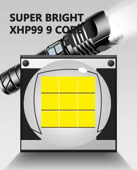 Супер Ярък XHP100 Мощен Led Фенерче Фенерчето Xhp90 Тактически Фенер Usb Акумулаторна проблясък на Светлина 18650 26650 Led Фенер