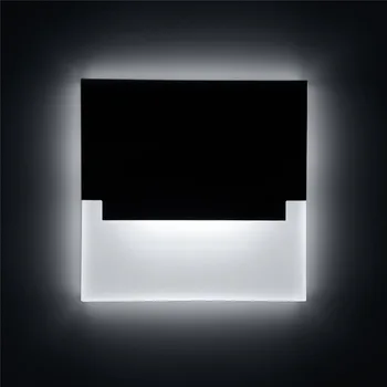 Стълбищни Стълбищни Осветление-Вградени, С Монтиран На Стената Лампа Creative Acrylic Step Светлини Corridor Pathway Decor Night Lighting Dropshipping