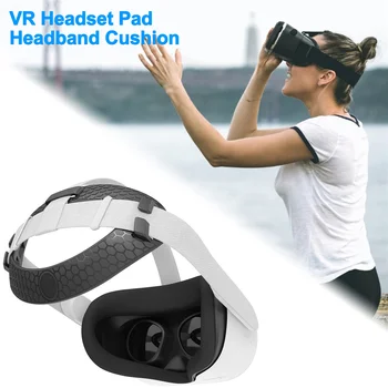 Мека Гумена Тампон VR Head Strap Pad Подвижна Възглавница Оголовья Намалява Натиска За Слушалки Oculus Quest 2