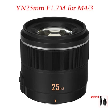YONGNUO YN 25mm F1.7 M YN25mm F1.7М M4/3 Mount Camera Lens Large Aperture AF/MF Prime Lens For Panasonic Olympus G95 GF9 GX9