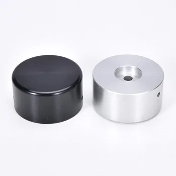1 бр Пълно алуминиев потенциометър за контрол на звука диаметър на дръжката 48 мм алуминий, сребро, черен дръжка