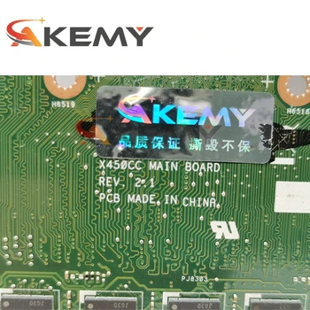 Дънна платка X450CA i3-3217 CPU 4GB RAM За ASUS A450C X450C X450CC X450CA X450 дънна Платка на лаптоп X450CC Mainboard Test ОК