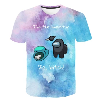 Нова Kawaii Game T Shirt Children 2021 Смешни Summer Cartoon T-shirt For Girls Kid 12 -6 Y Hip Hop Unisex Short Sleeve Games